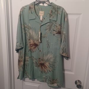 Saddlebred Hawaiian Silk Button Down Shirt XXL NEW